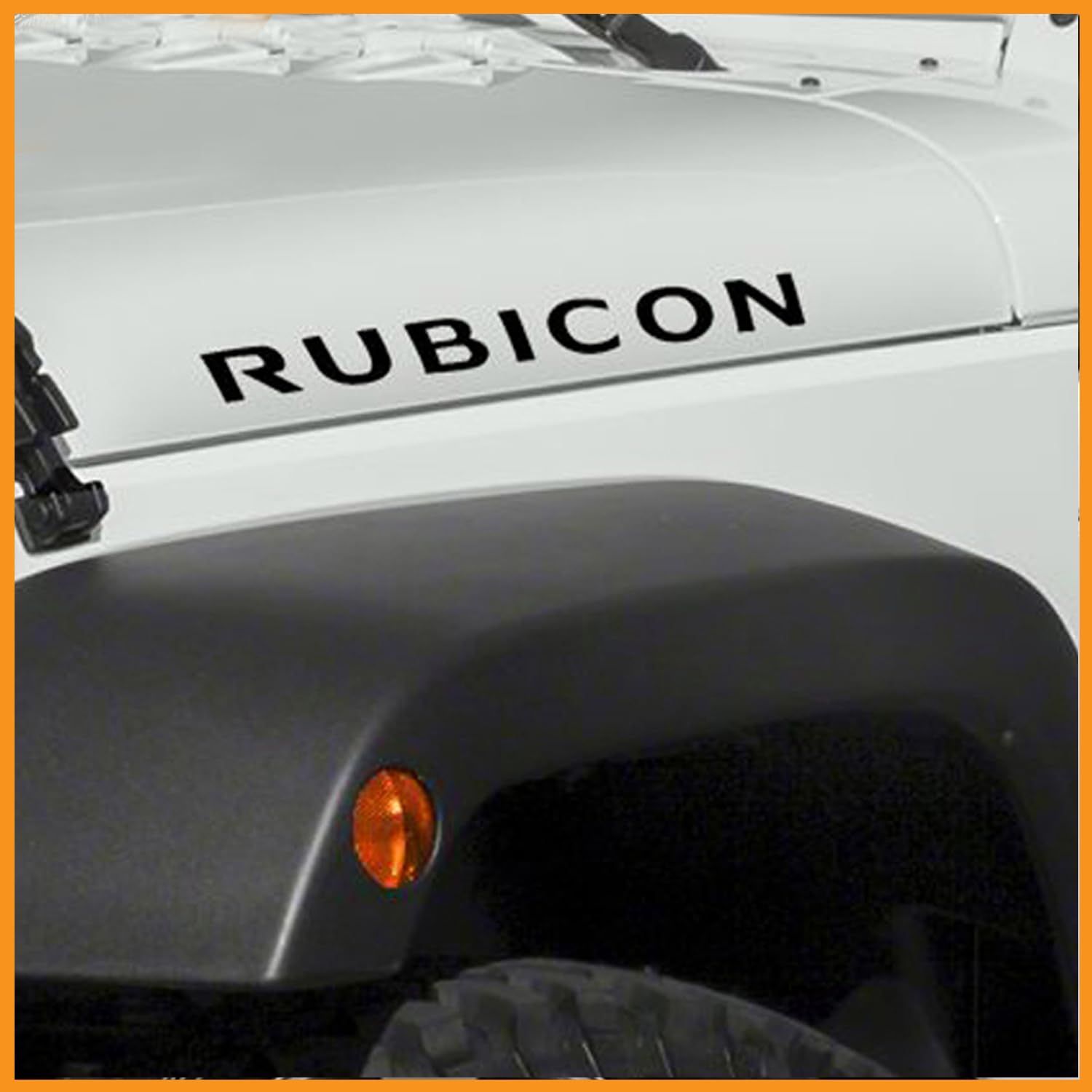 Generico Adesivi Laterali Rubicon per Auto, Nero, 57 x 4 cm, 2 Pezzi, JK e TJ