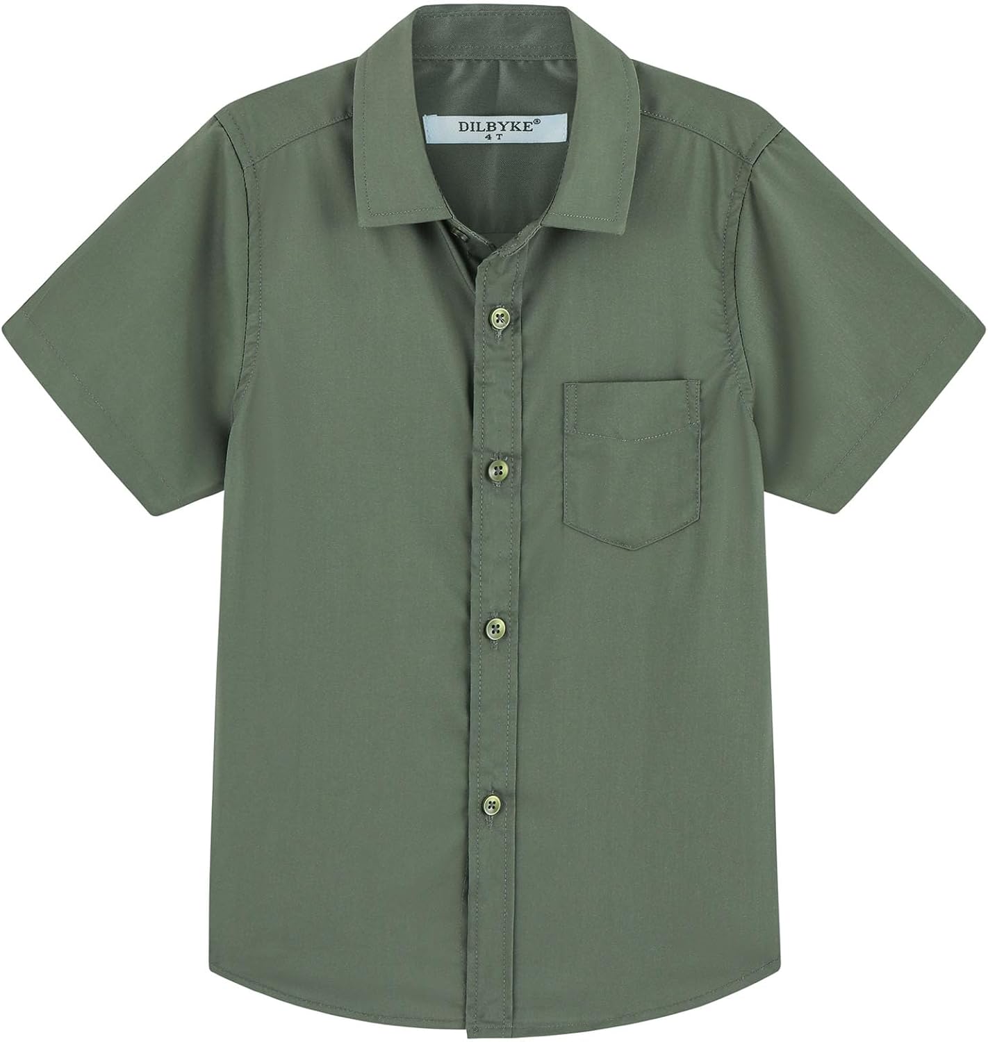 Boys' Short Sleeve Dress Shirt Casual Button Down Uniform Shirts