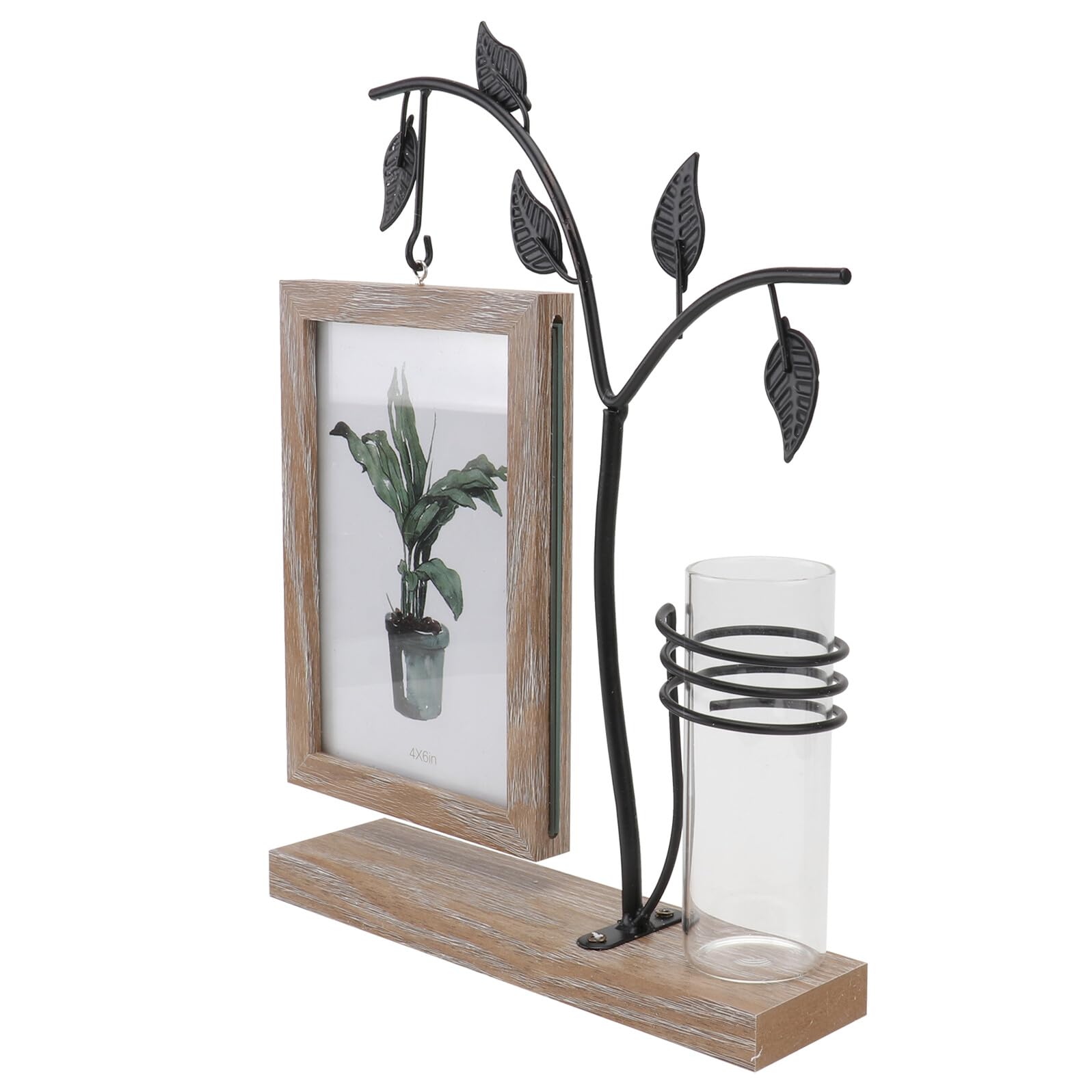 Cadre Photo Hydroponique 6 Pouces Décoratif Étanche Double Face Métal Café Clair Jojofuny