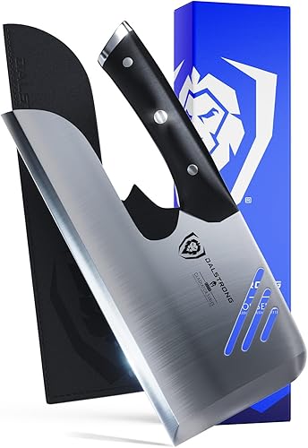 Dalstrong Menkiri - Cuchillo de fideos 9.5 pulgadas Gladiator Series Elite Cuchillo de cocina alemán de acero HC Cuchillo asiático japonés