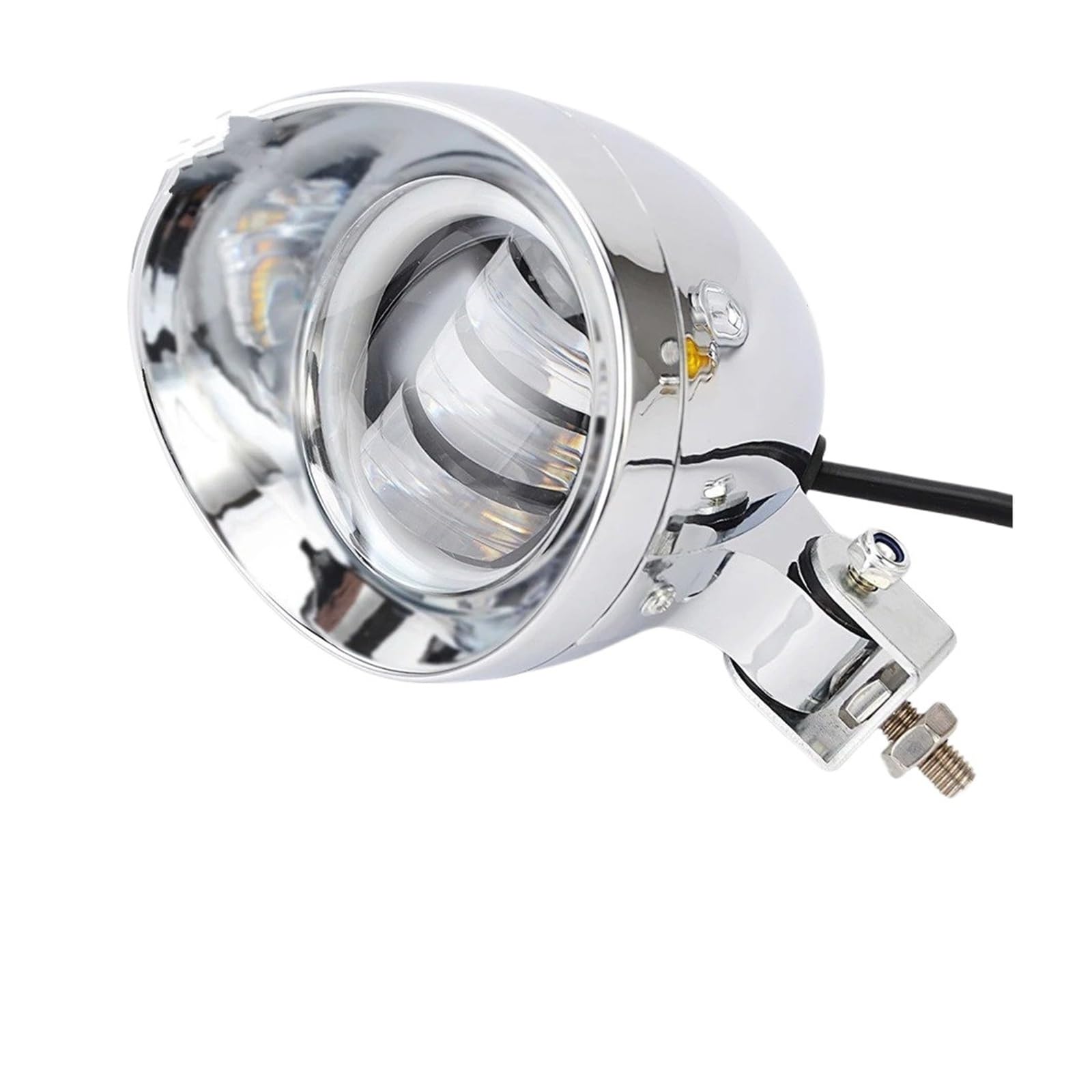 Per Softail Bobber Chopper Moto Faro Anteriore A LED Cafe Racer Spot Fendinebbia Angel Eye Fendinebbia Anteriore