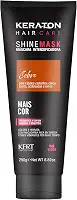 Keraton, Máscara matizadora hidratante, Trata e colore, Para cabelo castanho claro, louro, acobreado e ruivo, Shine Mask, 250g, Cobre
