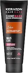 Keraton, Máscara matizadora hidratante, Trata e colore, Para cabelo castanho claro, louro, acobreado e ruivo, Shine Mask, 250g, Cobre