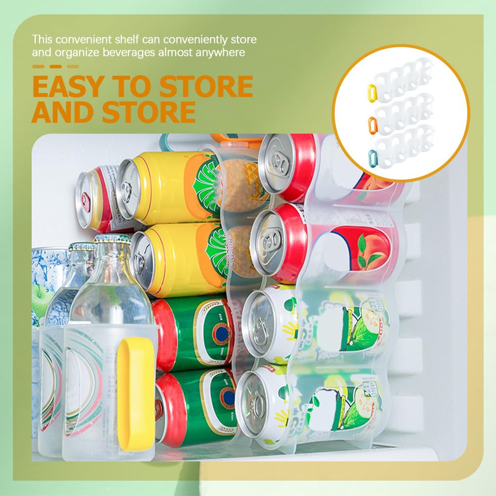 Gatuida 3 soportes para latas para refrigerador, organizador y dispensador de latas de refrescos, almacenamiento de bebidas para refrigerador de cocina, soporte para latas de bebidas de despensa