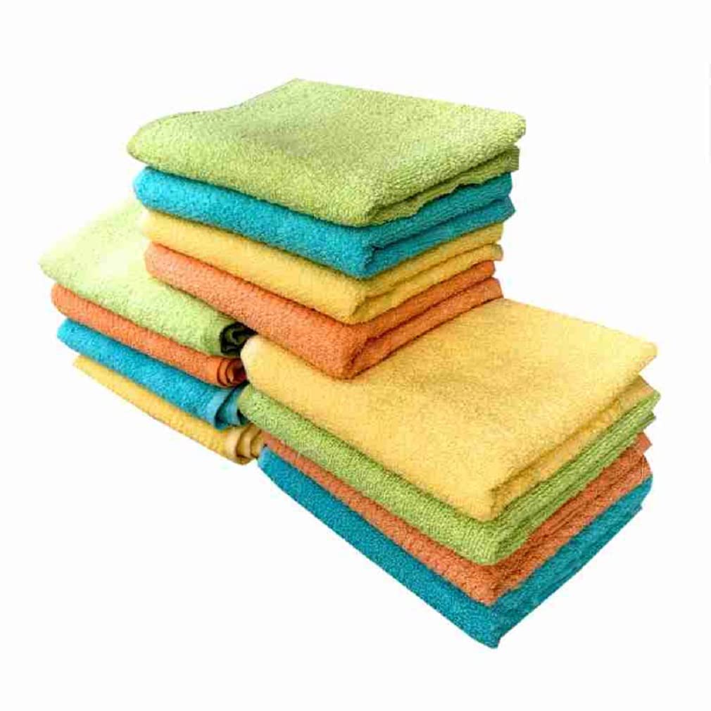 N G PRODUCTS 100% Cotton, Soft and Super Absorbent, Antibacterial Hand Towel Set, 200 GSM, Size- 12 * 18 inch (Multicolor)- Pack of 6