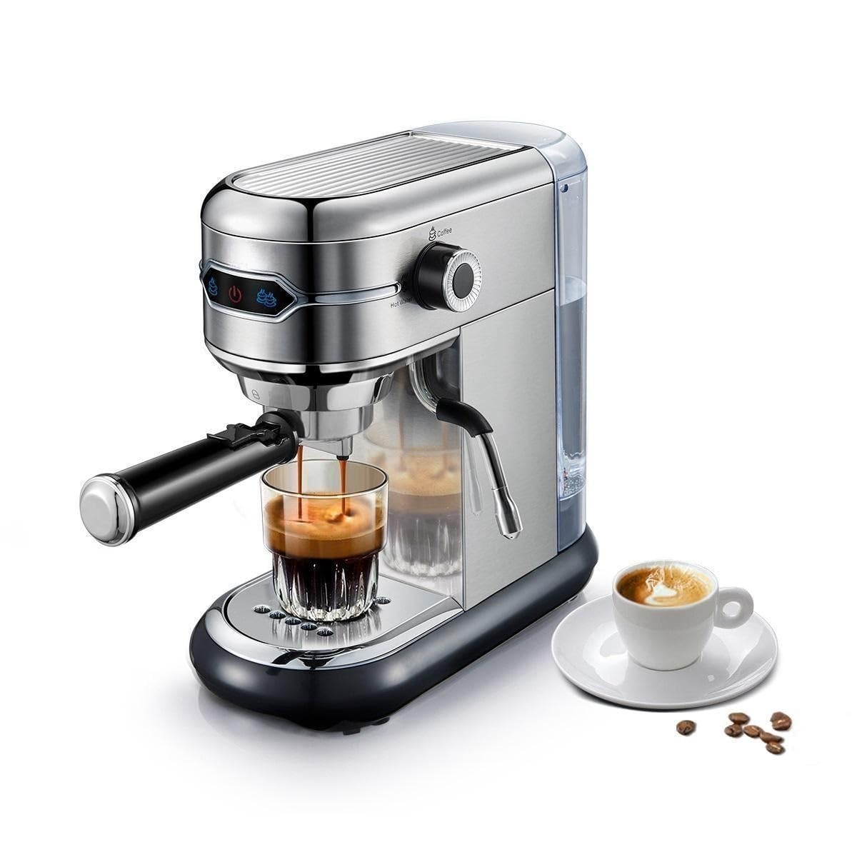 Macchina da caffè semiautomatica for uso domestico in acciaio inossidabile 19 capsule Macchina for caffè in polvere a capsule superfine Cappuccino ed espresso H11 (Color : H11 SR, Size : CHINA_UK)