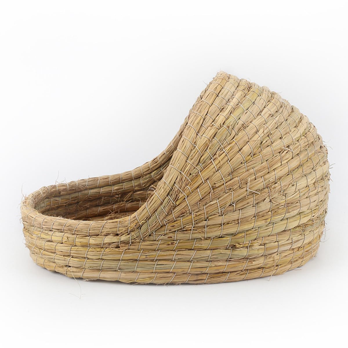 GLEAVI Maison pour Hamster en Paille Tressée, Cachette Portable, Vert