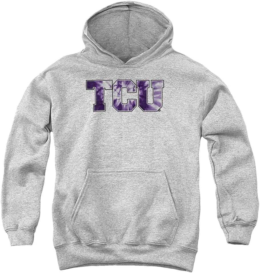 Texas Christian University Official Tie-Dye Youth Kids Boy/Girls Pull-Over Hoodie Sweatshirt