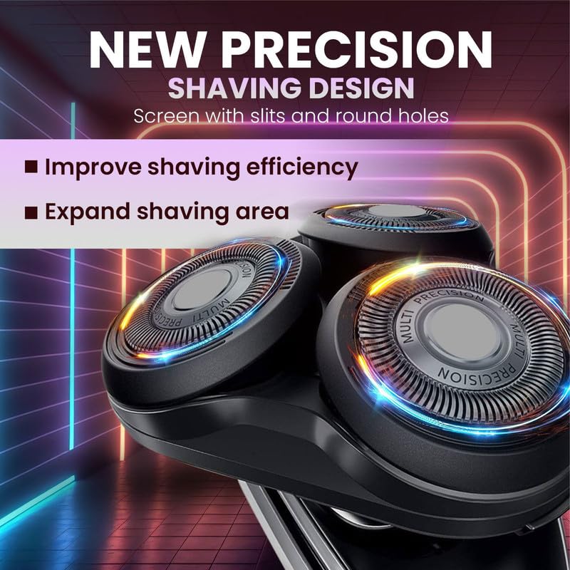 sh50 replacement heads compatible with philips norelco 5000 series, blades for philips norelco replacement head for series 5000 shavers, 9-pcs sh50 - 9 pcs