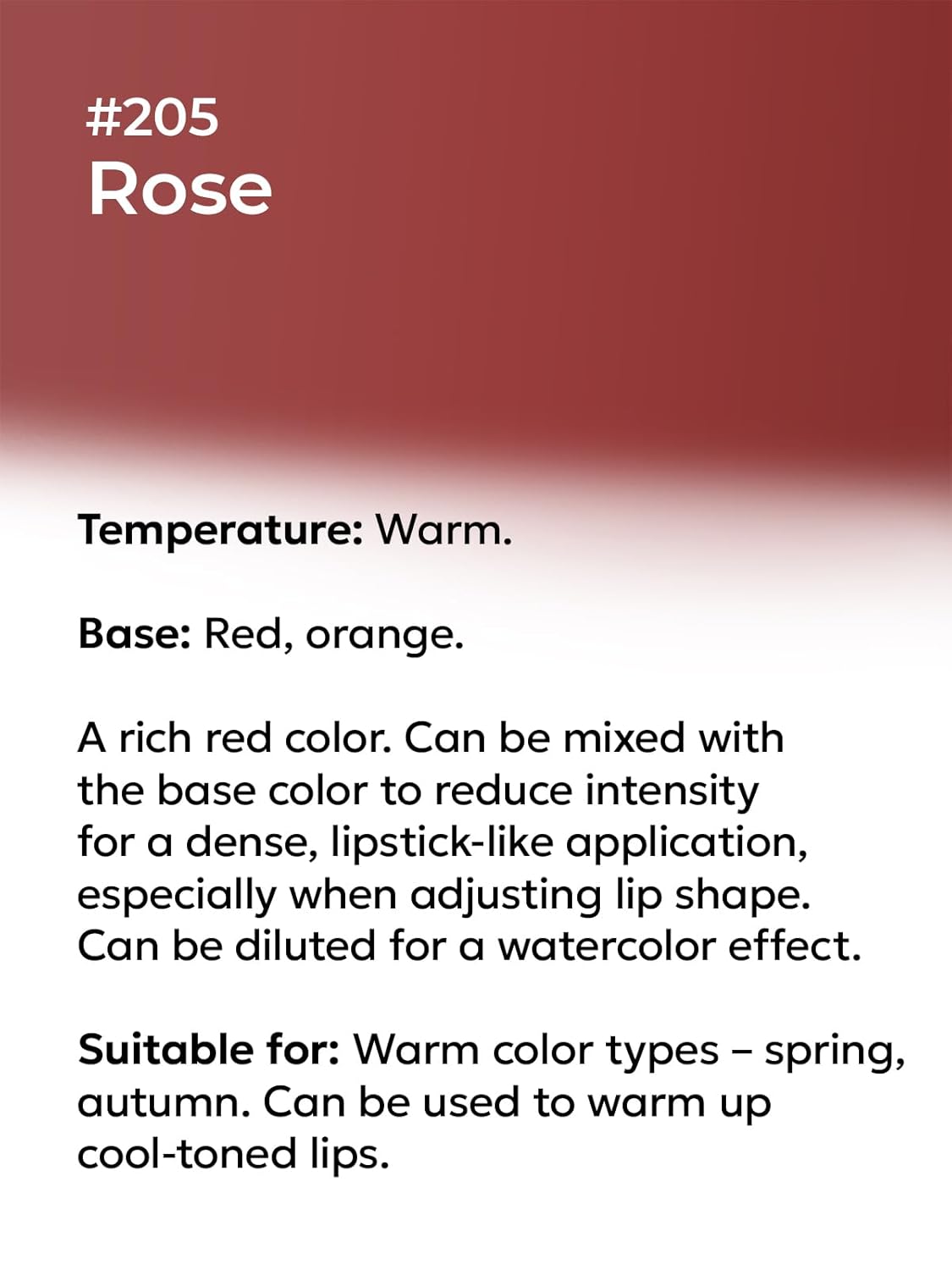 #205 Rose - By Elena Nechaeva - Lip Pigment - Permanent Makeup - Professional Tattoo Ink