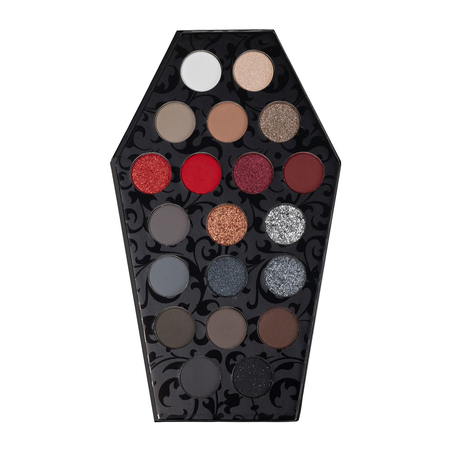 Profusion Cosmetics Vampire Midnight 20 Shade Eyeshadow Palette, Blendable and Richly Pigmented Multi Finish Shades to Achieve Smokey Eye Makeup Looks