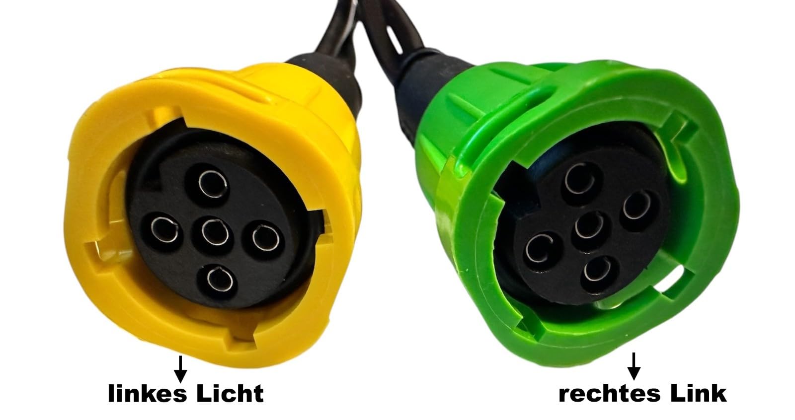 Anhängerbeleuchtung Set – 2x LED Rückleuchte 6 Funk. Dynamischer Blinker + Umrissleuchten + Seitenleuchten + Kabelsatz 13-polig 4,5-11,5 m 12V/24V E9 (Kabel 7,7m/5,3m)