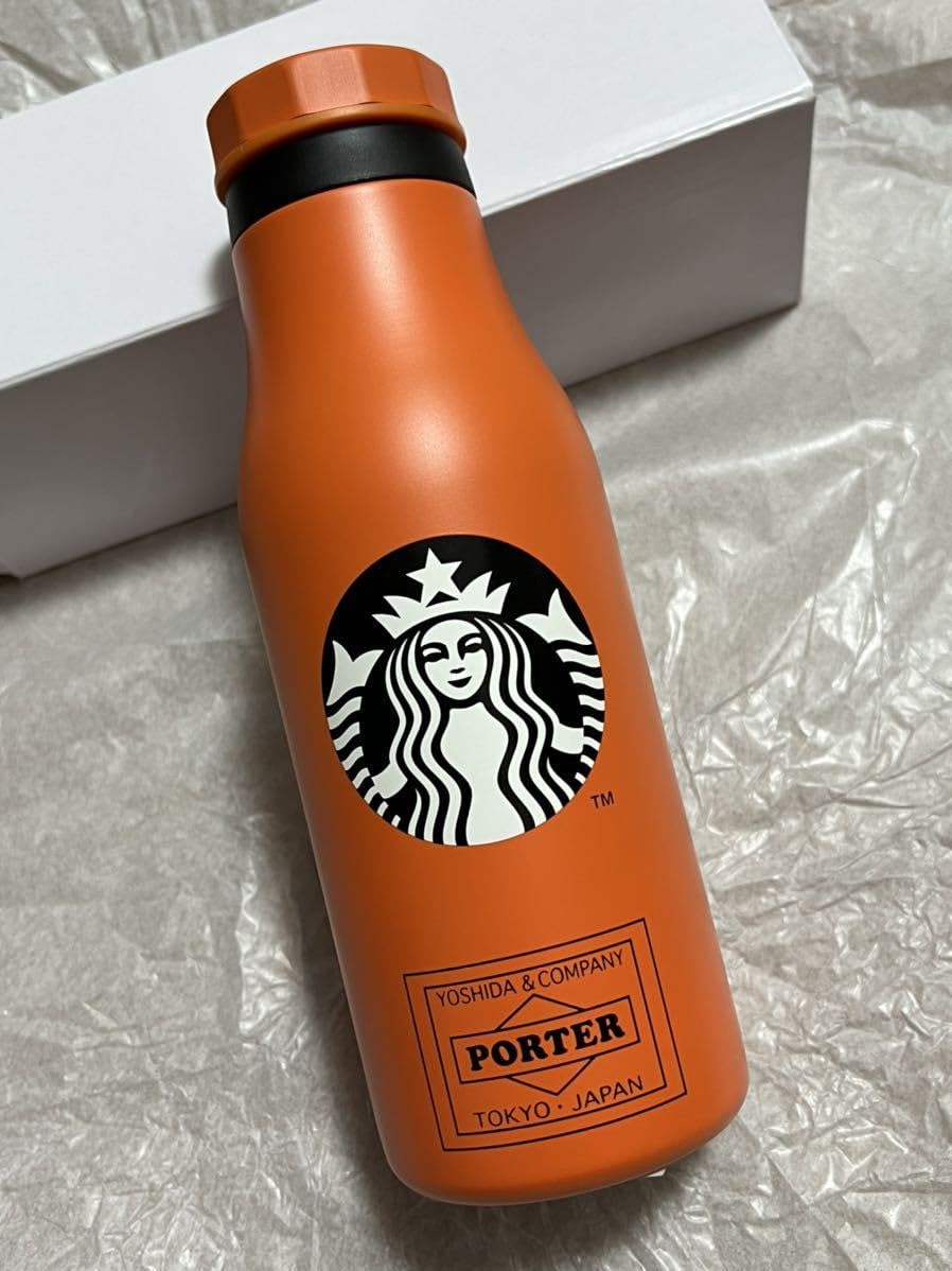 Amazon.co.jp: PORTER ステンレスロゴボトル オレンジ ブラック コラボ  