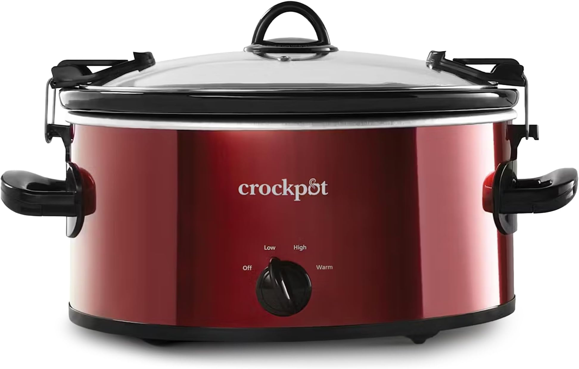Crock-Pot 6-Quart Cook & Carry Oval Manual Portable Slow Cooker, Red