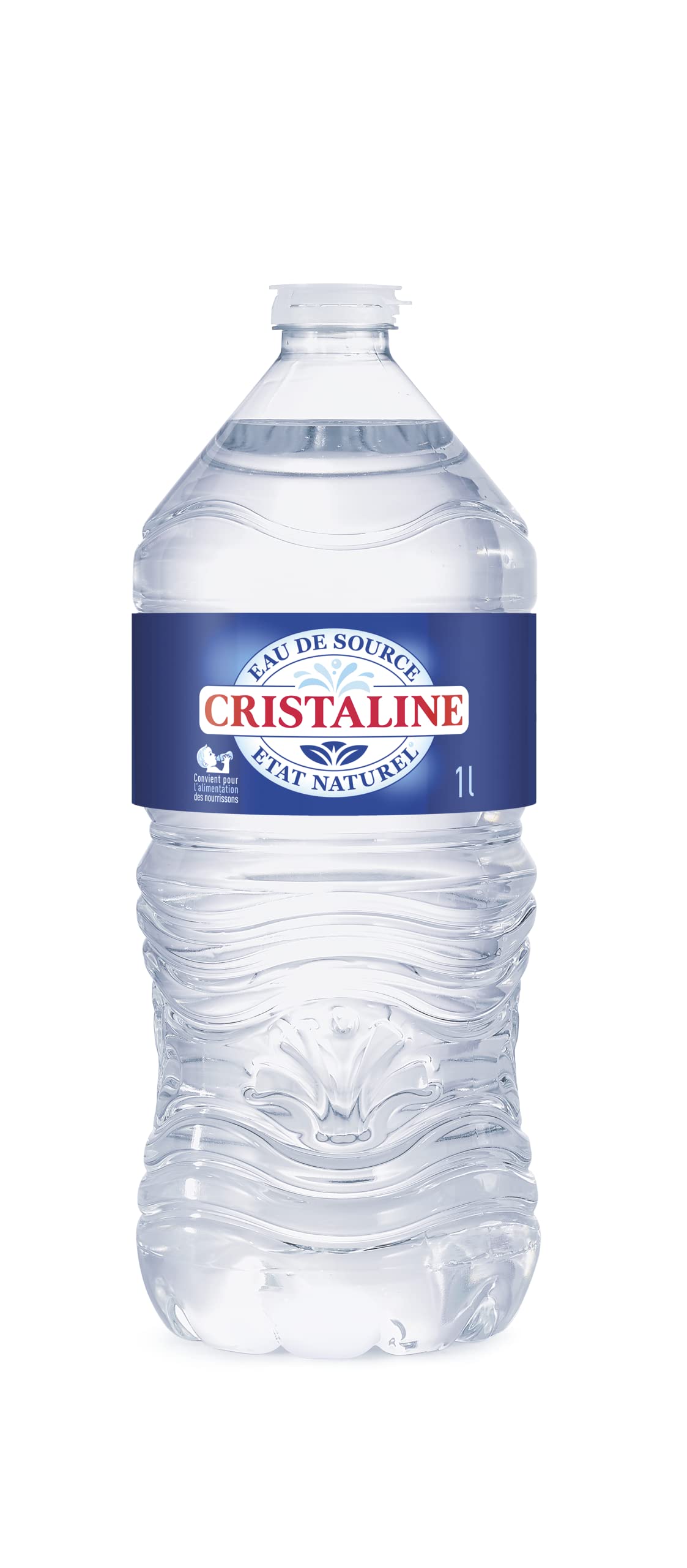Palette eau Cristalline 126 * 6 bouteilles-1L Cristaline - IDEAL Chantiers BTP
