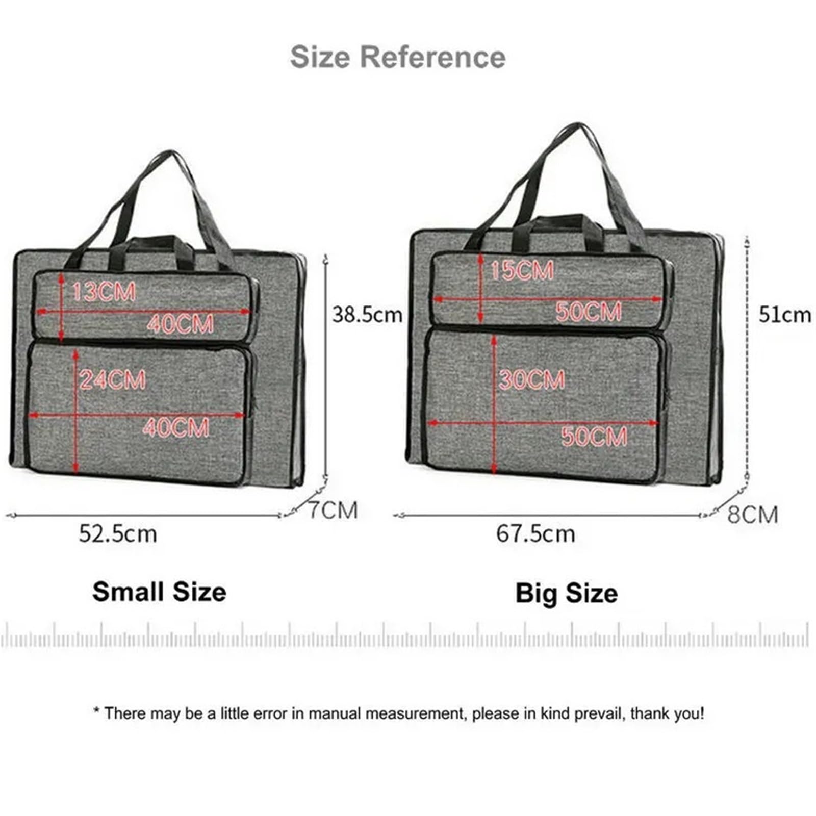 Portafolio de artista, Estuche de cartera arte Bolso hombro multicolor for tablero dibujo A2 A3(Color7 L)