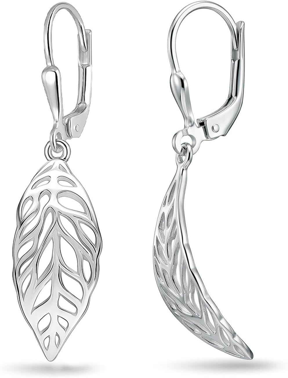 LeCalla 925 Sterling Silver Drop Earrings | Lever-Back Drop Earrings | Hypoallergenic Silver Teardrop Leverback Dangle Earring for Women Jewelry Gifts