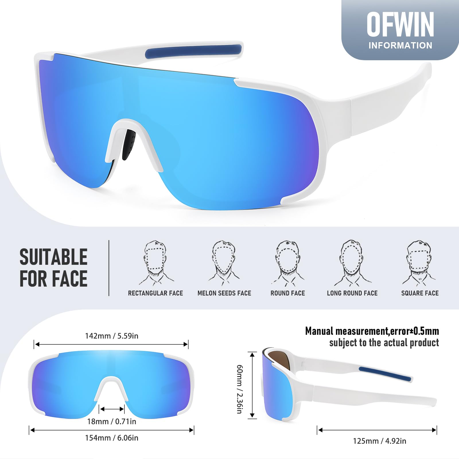 Lunettes de soleil polarisées, cyclisme, sport, lunettes de soleil pour homme et femme, protection UV, pêche, cyclisme, course à pied, lunettes de soleil enveloppantes