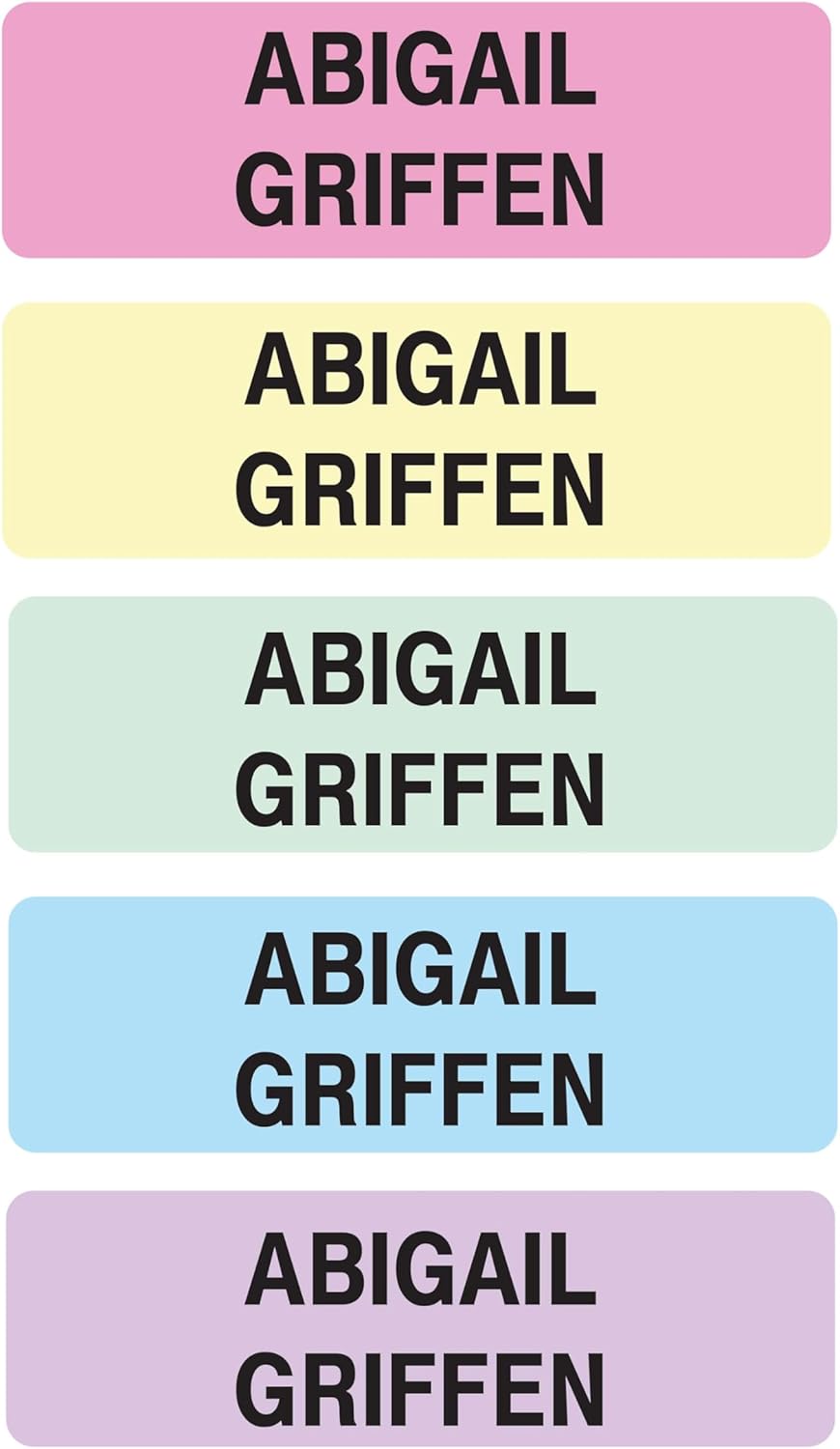 Personalized Waterproof Clothing Labels for Kids – Custom Name Stickers for Daycare, School & Camp – Washer, Dryer, Dishwasher & Freezer Safe – Multiple Sizes & Designs (Pastel)