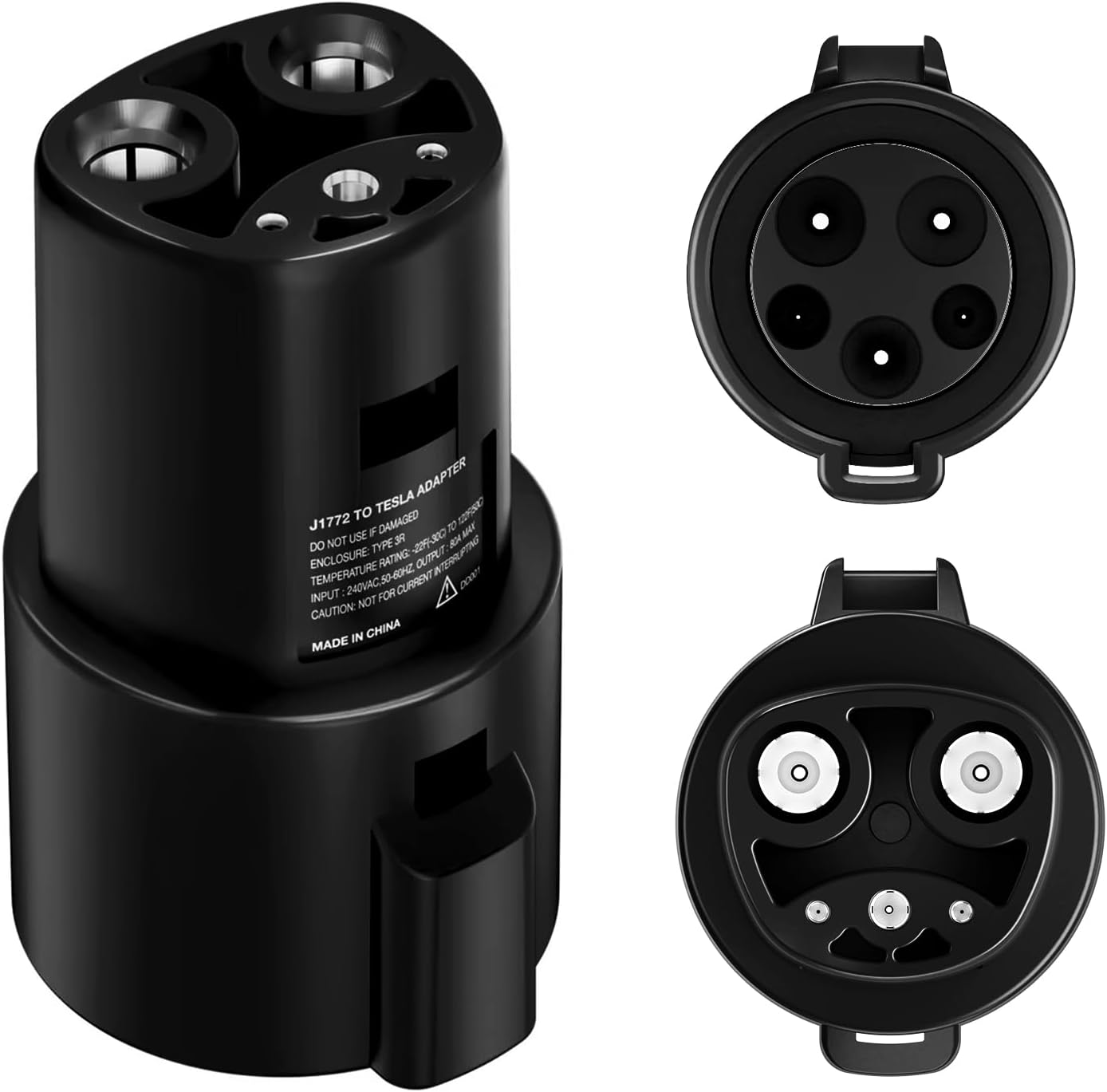 Amazon.com: RhEVchar J1772 to Tesla EV Charger Adapter, 60Amp 240V AC ...