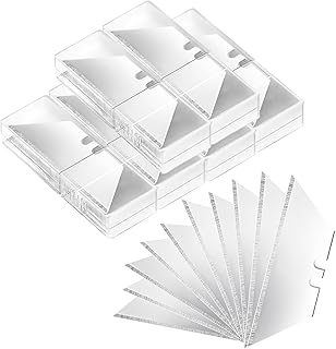 Vickay Utility Knife Blades, SK5 Steel Heavy Duty Box Cutter Refills with Plastic Case，Standard Size Razor Blades for Most Standard Utility Knives