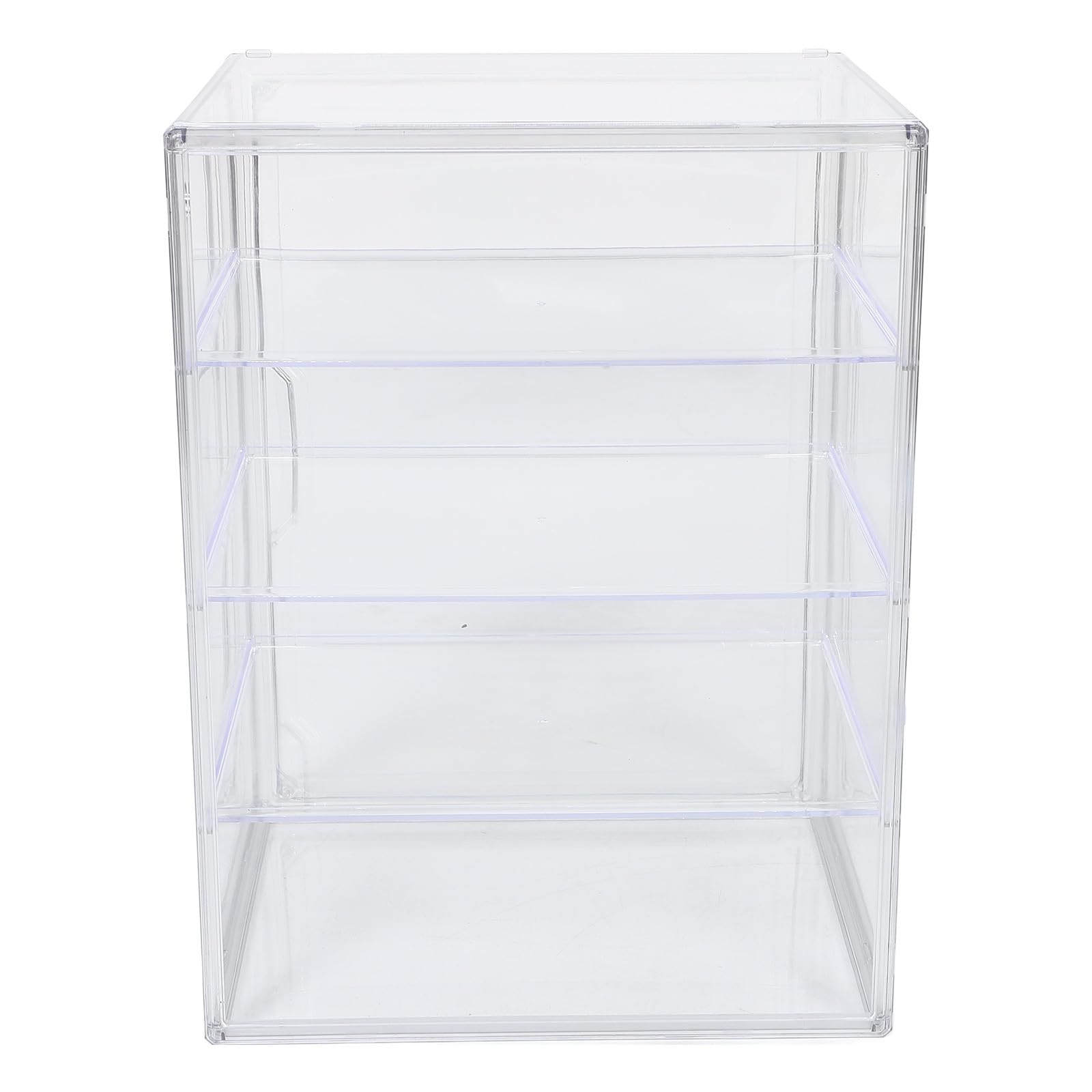DECHOUS Vitrina de Mostrador Transparente 4 Niveles Ajustable para Pan y Pasteles con Puerta Magnética Caja de Almacenamiento para Cocina 36X27X22 CM Exhibidor Versátil para Repostería