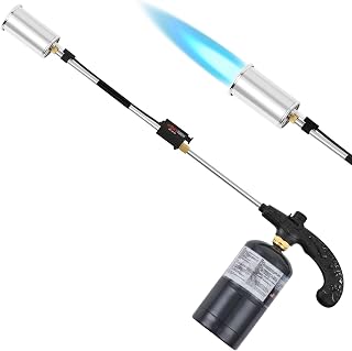 Propane Torch Burner Weed Torch with High Output 800,000 BTU Heavy Duty Blow Torch 30" Detachable Long Arm Propane Weed Burner&Flame Control Valve for Garden,Stumps,Wood,Melting Ice,Snow Road,Roofing