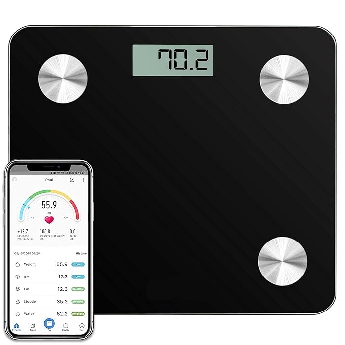 Buy Bluetooth Body Fat Scales, Digital Weighing Scales with Body