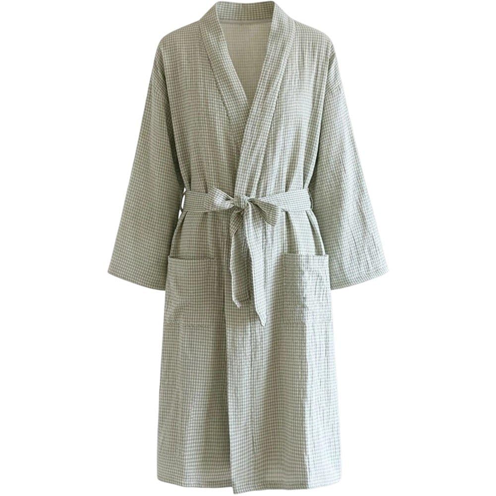 Peignoir japonais en gaze de coton idéal pour le spa et la méditation