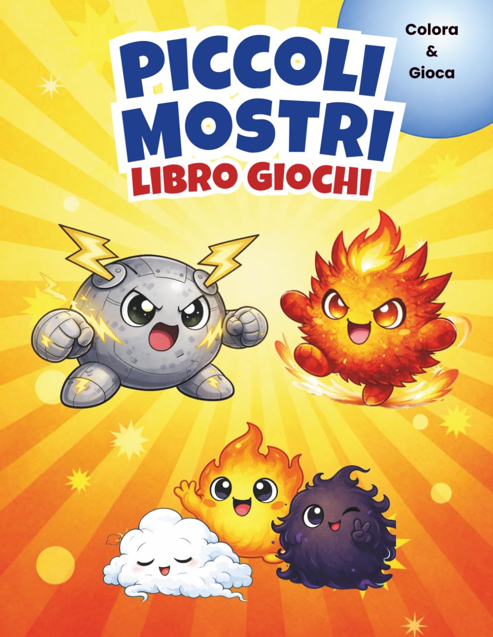 Piccoli Mostri – Libro Giochi: Activity Book per Bambini con Puzzle, Labirinti, Cruciverba, Cerca Parole e Disegni da Colorare – Con Soluzioni Finali