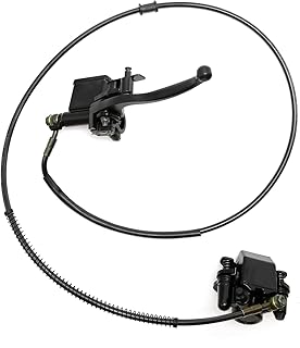 Left Hydraulic Brake Master Caliper Rear Hand Hydraulic Disc Brake Assembly Replacement for 50cc 90cc 110ccc 125cc Chinese Taotao Roketa Sunl Go-Kart Dune Buggy Quad ATV Dirt Mini Bike