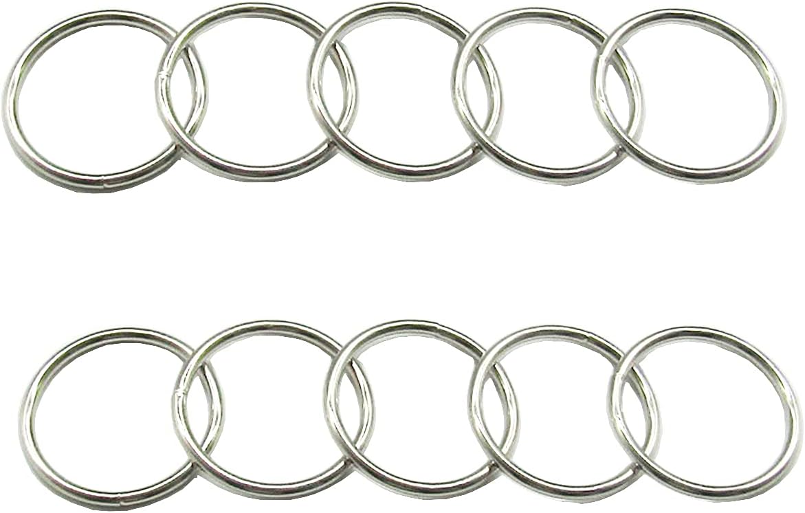 Amazon.com: PEPRMROE 15 Pcs 1.5inch Silver Metal Hoop Ring Macrame Ring ...