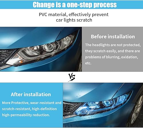Vista 26 de Película autoadhesiva de 11.88 x 48 pulgadas, luz de freno, luz trasera, luz antiniebla, película protectora de vinilo para automóvil, cubierta