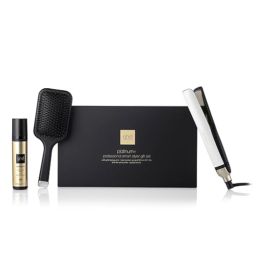 ghd Platinum+ Hair Straightener & Professional Styler - More Strength, Shine & Colour Protection - for All Hair Types - (UK Plug) - Black Giftset