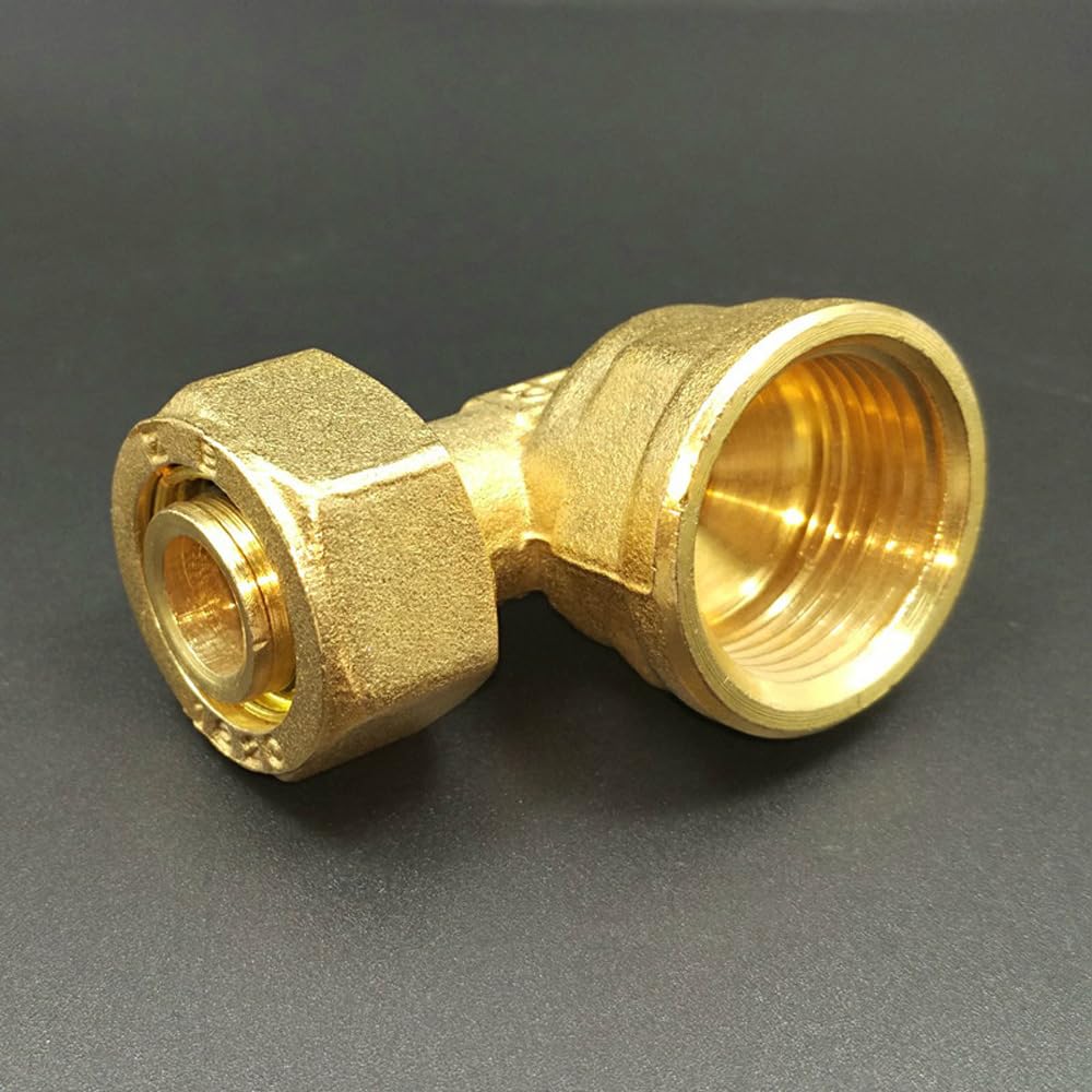 1620 2025 2632 PEX-AL-PEX 1/2" 3/4" 1" Male Female Brass Elbow 90 Degree Pipe Fitting For Solar Floor Heating(BSP Female,2632_1")