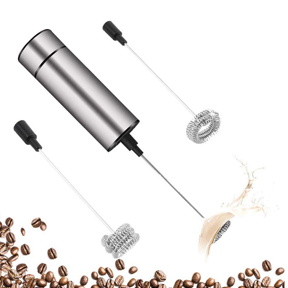 Motor Milk Frother, Handheld Electric Mixer Blender, Stainless Steel Milk Foamer, Coffee Mixer with Single/Double/Three Layer Head, for Bulletproof Coffee, Lattes, Cappuccinno