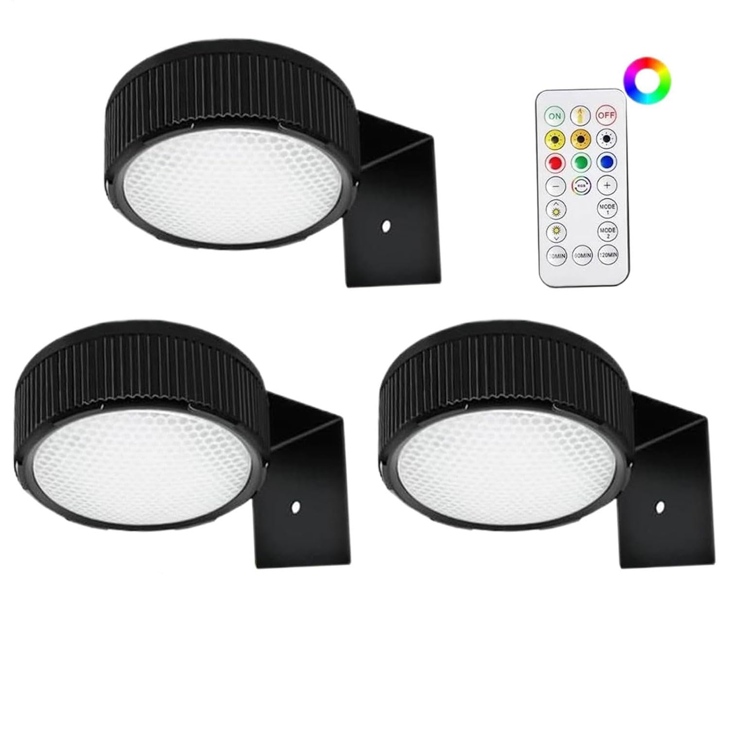 3 Pack Picture Lights for Wall, Battery Powered Magnetic Poster Lights with 3 Color Temps&20 RGB, Remote Dimmable Timer Painting Light,Wireless Wall Decor Light for Art Display, Picture, Frame (Black)