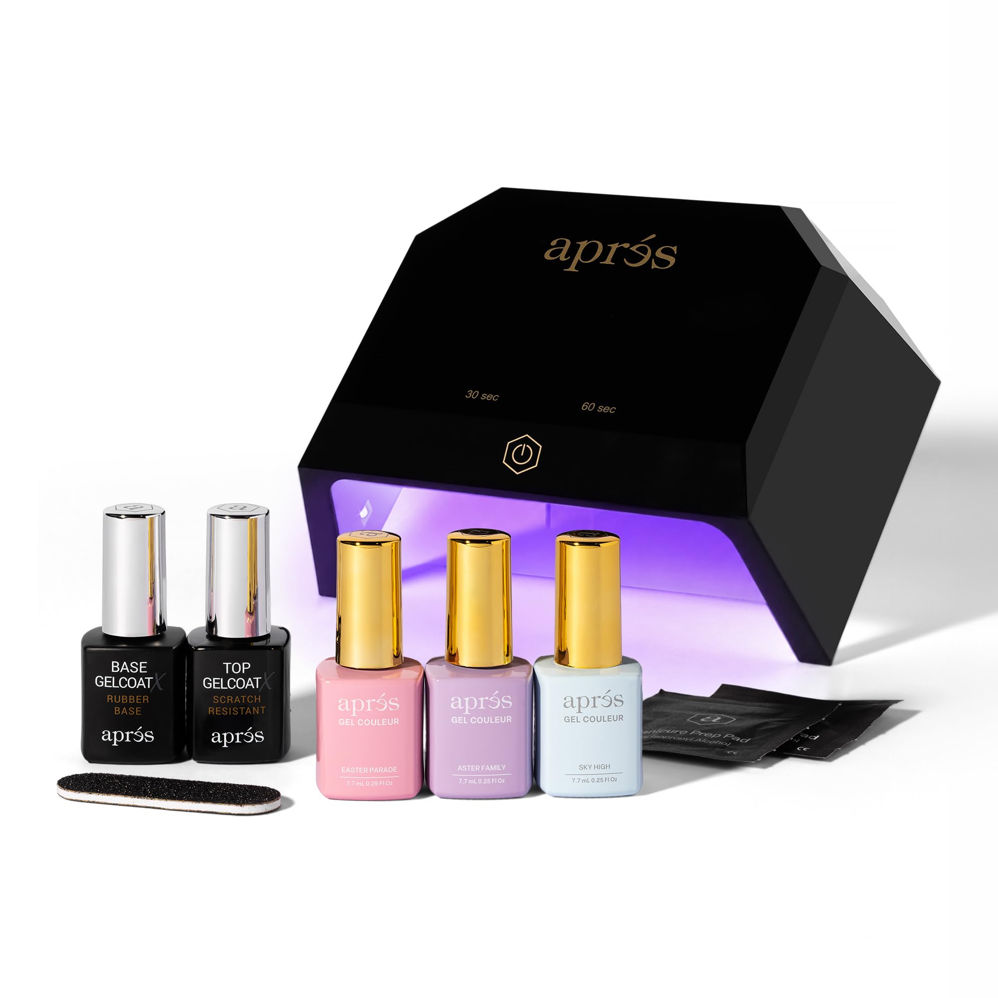 Aprés Mini Gel Color Starter Kit con lámpara UV LED de uñas (Pastel