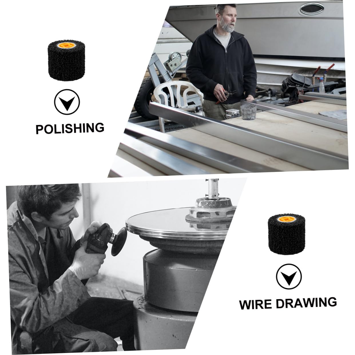 Ciieeo Polishing Brush Wheel for Jewelry Black Grinding Tool for Removal Surface Polishing Extensive Application Non Ferrous Materials Lightweight and