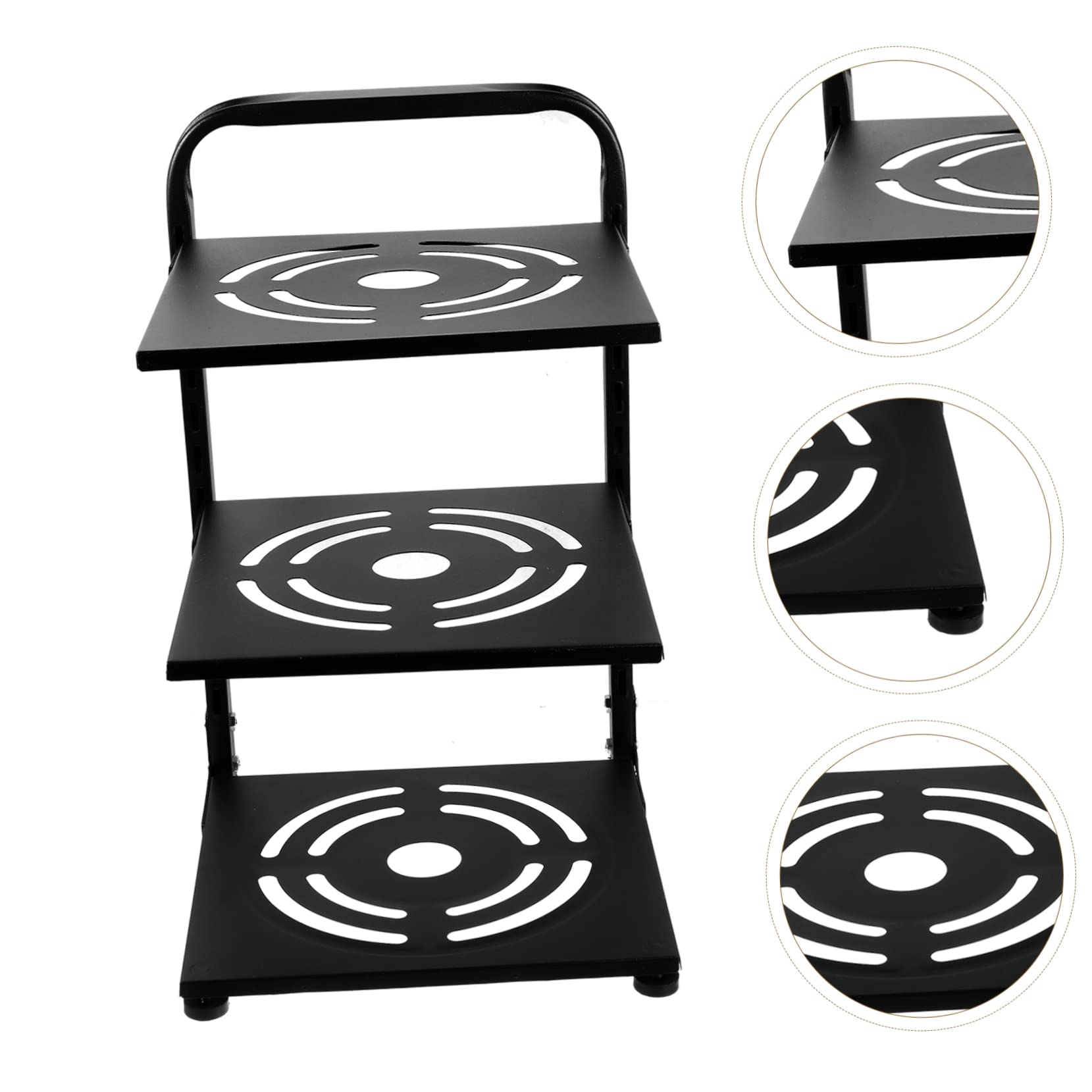 Organizzatore Pentole e Padelle Regolabile per Pentole in Acciaio al Carbonio Organizer per Padelle da Cucina Multifunzione Contenitore Utensili Cucina
