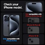Spigen Tempered Glass Screen Protector [GlasTR EZ FIT] designed for iPhone 15 Pro [Case Friendly] - 2 Pack