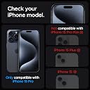 Spigen Ez Fit Tempered Glass Full Screen Protector Guard For iPhone 15 Pro Smartphone - 2 Pack gallery image