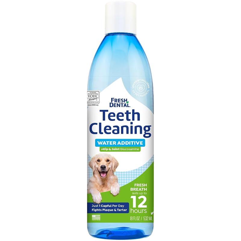 Aditivo Líquido para Água de Cães Naturel Promise Fresh Dental com Glucosamina para Quadril e Articulações, 18 oz