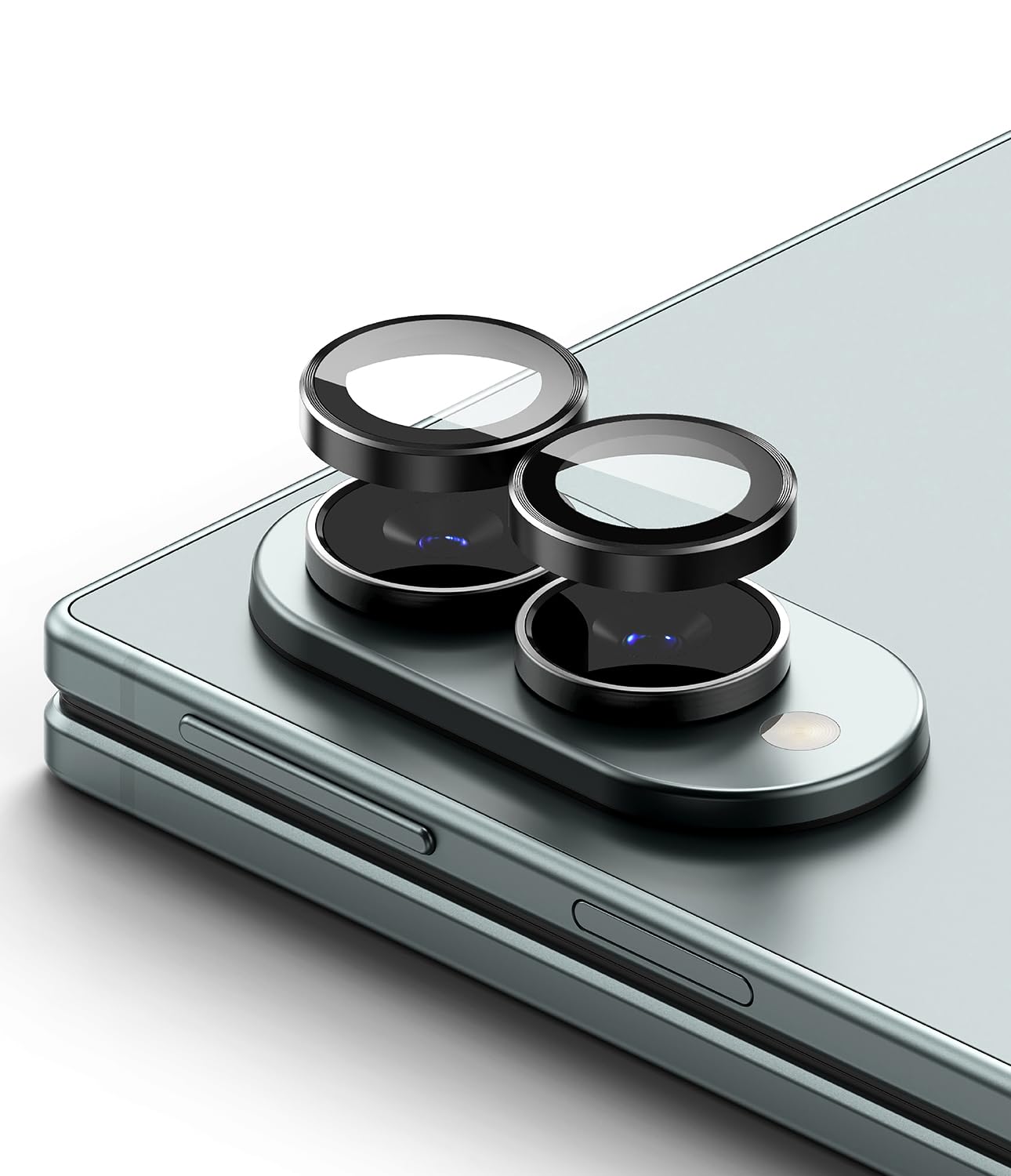 Ringke for Samsung Galaxy Z Fold 8 Camera Lens Protector | Camera Lens Frame [2 Pack] Individual Metal Ring, 9H Scratch-Resistant Tempered Glass, HD Clear, Installation Tray-image-11