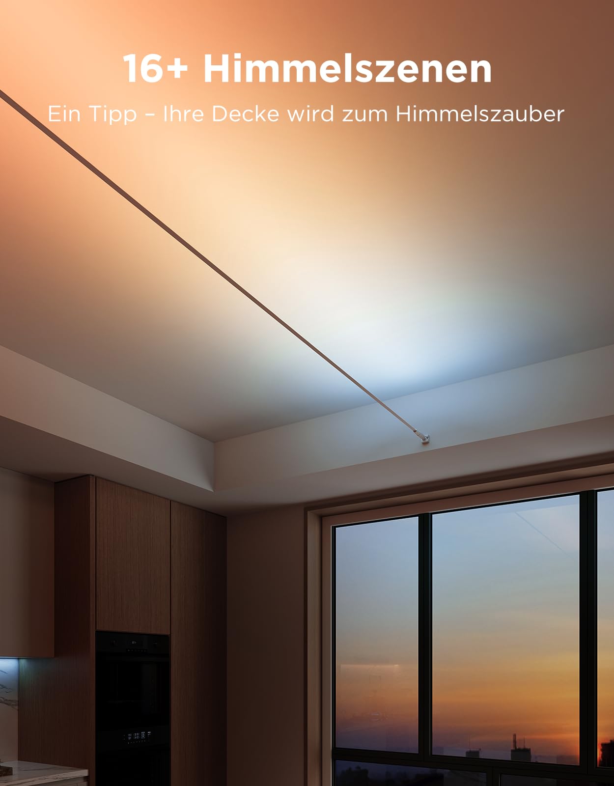 Govee LED Strip mit Skyline Kit, RGBWWIC LED Streifen, 4m | Kompatibel mit Matter, Alexa und Google, 154+ Szenen, Segmentierte Farbsteuerung, Schwebende Wandmontage