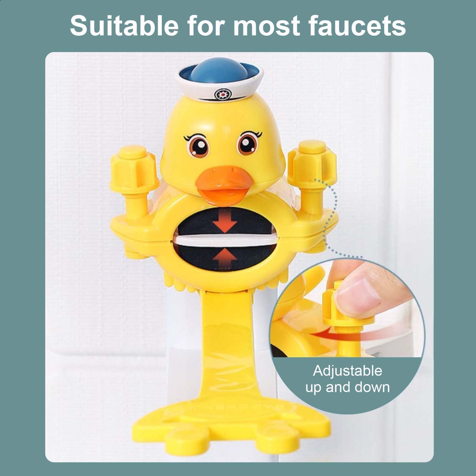 2 Piezas Extensor Grifo Niños Oso,Extensor De Grifo Para Niños Little Yellow Duck,Extensor De Grifo Para Niños Bebés Niños,Extensor Grifo Niños-Para El Baño - Ajustable