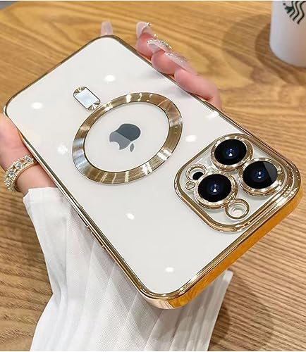 Funda transparente para iPhone 14 Pro magnética compatible con MagSafe protector de lente de cámara integrado, suave a prueba de golpes, funda Funda transparente para iPhone 14 Pro magnética compatible con MagSafe protector de lente de cámara integrado, suave a prueba de golpes, funda