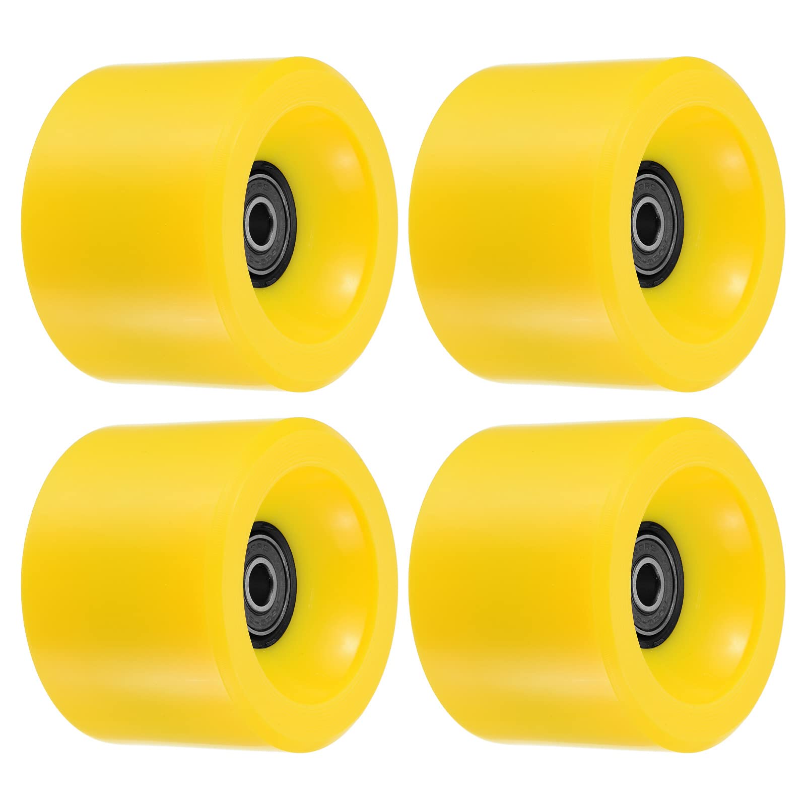 PATIKIL 70mm 78A Tabla Larga Ruedas con Negro ABEC-9 Rodamientos, 4 Paquete Suave Crucero Ruedas Calle Ruedas para Monopatines Monopatín Rueda PU, Amarillo