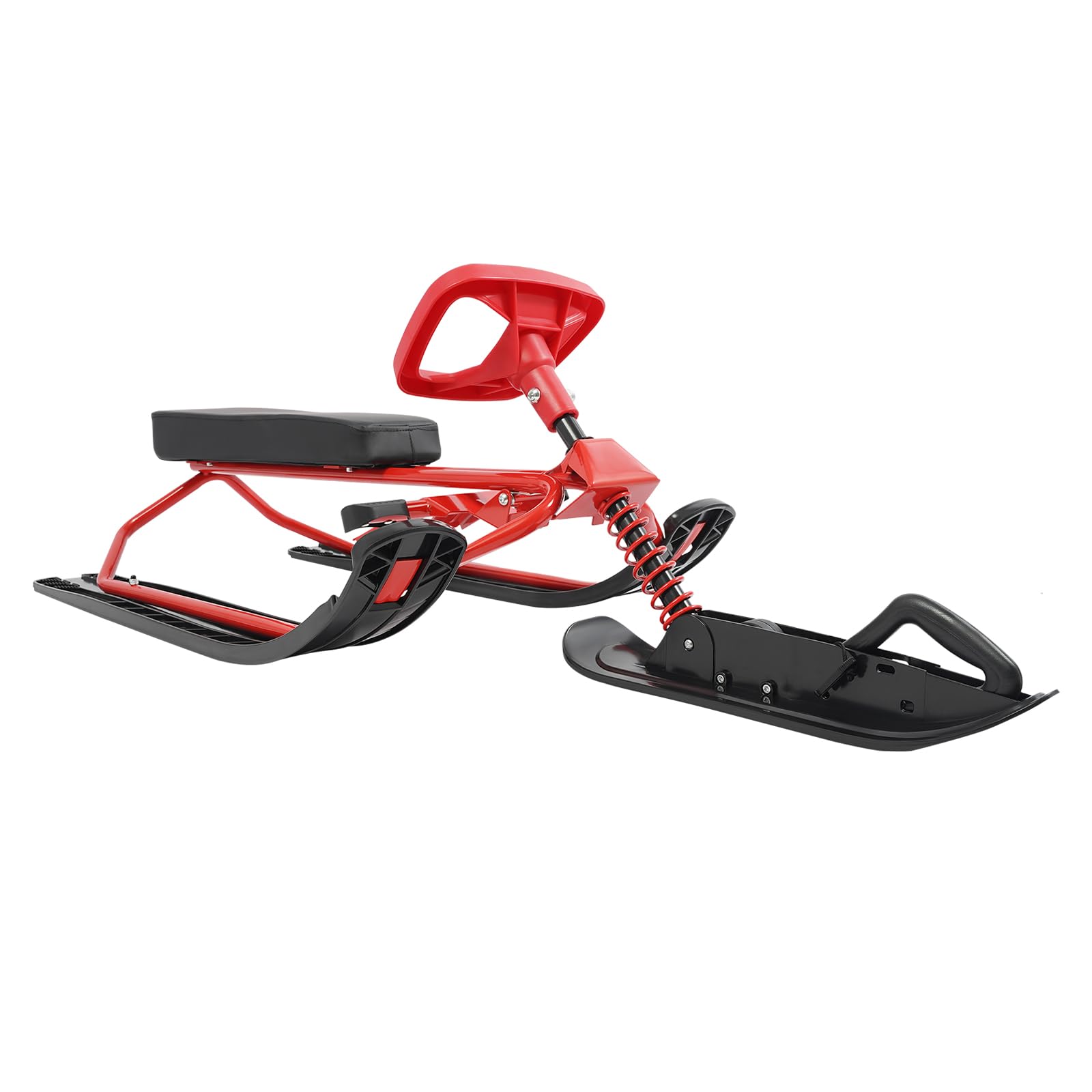 Skischlitten mit Lenkrad Schlitten für Winter Schnee Rodel Snowboard Schlitten Max Tragfähigkeit 100kg
