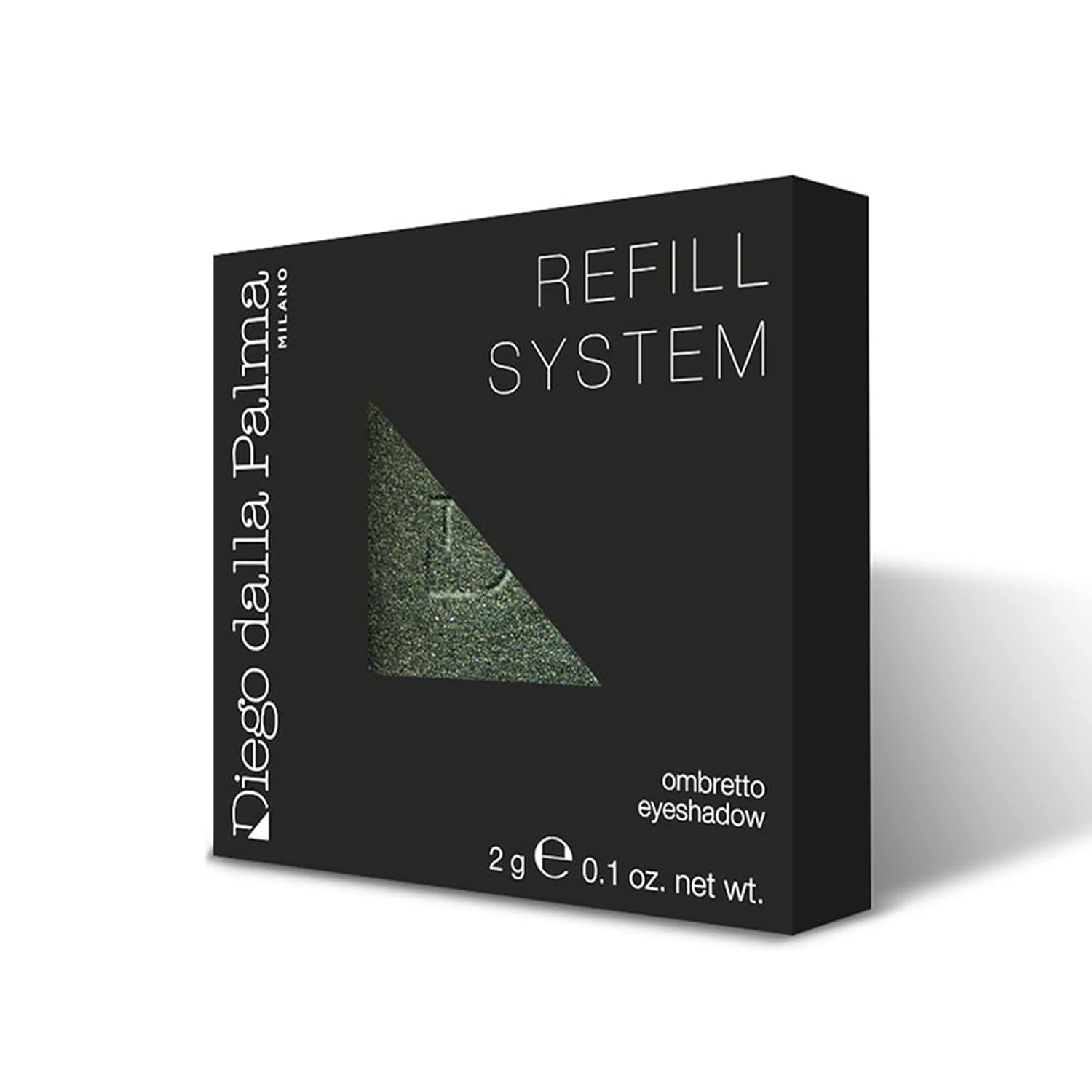 Diego dalla Palma Pearly Eyeshadow - Soft And Creamy Texture - Instant Color Pay Off With Reflective Shimmering Pearls - High Blendability And Buildability - 123 Iridescent Green - 0.1 Oz Refill